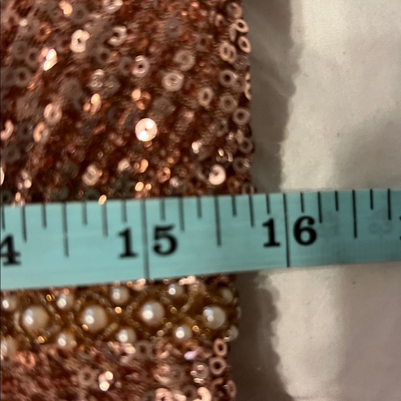 Bronx & Banco Moon Gown Rose Gold Sequin Mermaid Dress Size XL - Picture 11 of 12